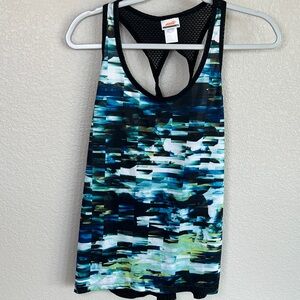 Avia Black and Gray Patterned Tank Top